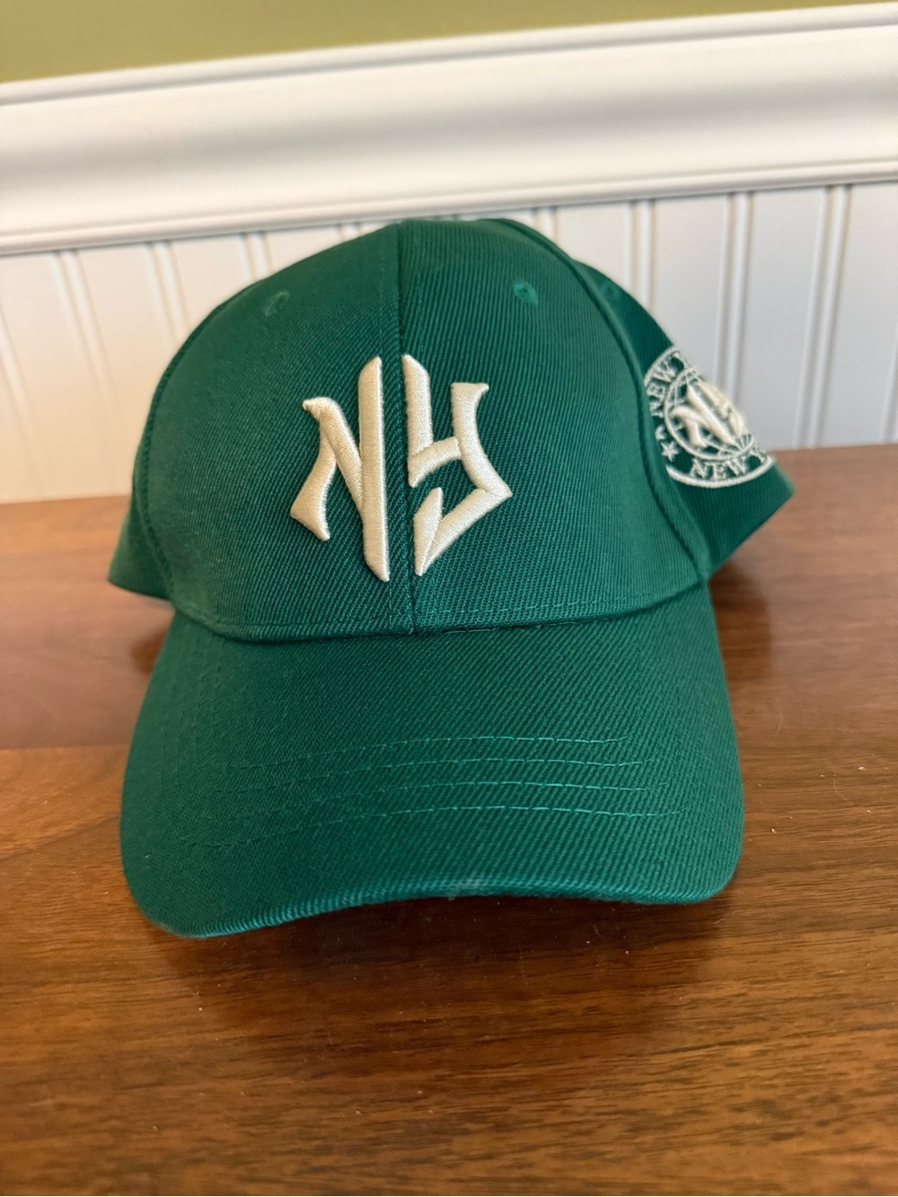 Green Embroidered Baseball Cap - Unbranded